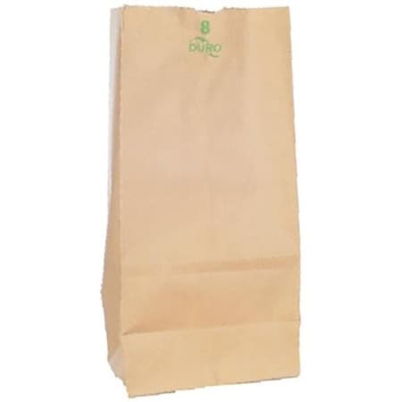 Zoro Select Grocery Bag Flat Bottom 8 lb Brown, Pk500 18408