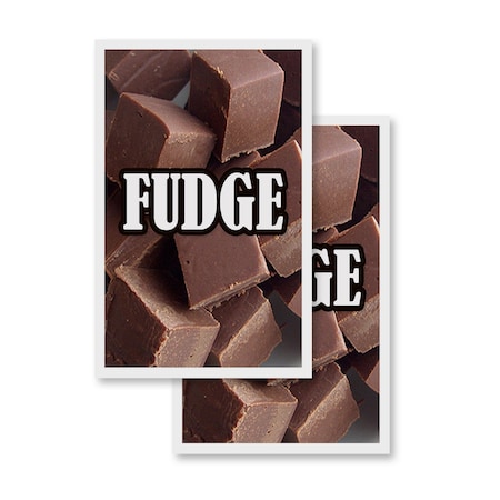 Signmission Fudge, Vinyl Decals Only 24 Inch x 36 Inch, Vinyl Decal, 2PK DSB-2436-2PACK-Fudge
