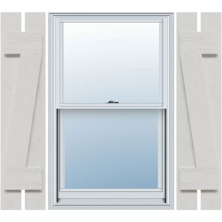 Ekena Millwork Timberthane Faux Rustic Two Board Spaced Board-n-Batten Faux Wood Shutters w/Z-Board, 11 1/4"Wx42"H FBS06Z11X042RUF