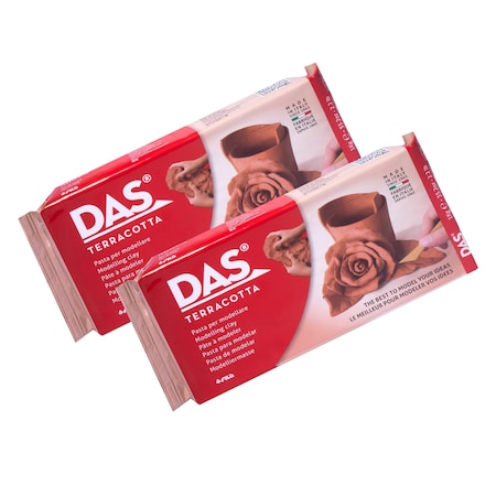 Das Modeling Clay Air Hardening, Terra Cotta, 2.2lb, 2PK F387600