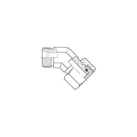 Adaptall 45 Degrees MALE DIN X FEMALE DIN (SWIVEL) ELBOW L42 L42 5362L-42