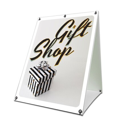 Signmission Gift Shop, 24 Inch x 18 Inch A-frame Yard Sign, Coroplast Yard Sign SBC-1824-30381