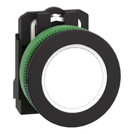 Schneider Electric Pilot Light, White, 30mm, LED XB5FVG1