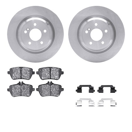 Dynamic Friction Co DFC Rotors with EURO 5000 Ceramic Brake Pads includes Hardware 6612-63358