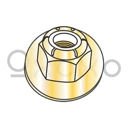 Oxoxo 3/8-16 CE12698 Nylon Insert Flange Hex Locknut Grade 8 Zinc Yellow, 600PK 410713