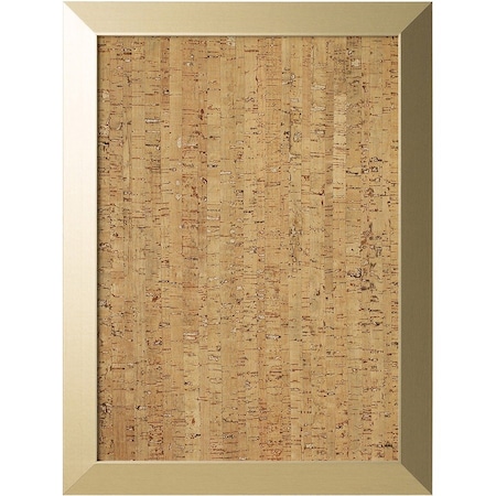 Mastervision Decorative Cork Bulletin Board, Gold Metallic Frame, 18" X 24" SF142258612