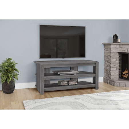 Monarch Specialties Tv Stand, 42 Inch, Console, Storage Shelves, Living Room, Bedroom, Laminate, Grey I 2566