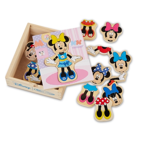 Melissa & Doug Disney Minnie Mouse Wooden Mix & Match Dress-Up Puzzle 51304