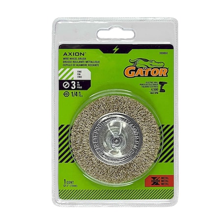 Gator Finishing 3 in. Wire Wheel Brush, Fine 389860