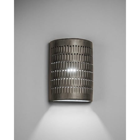 Luxury Lighting Zenia 13 in Tall Ceramic Outdoor Wall Light, Rubbed Pewter Paint Finish 102-01-APew-ud-7