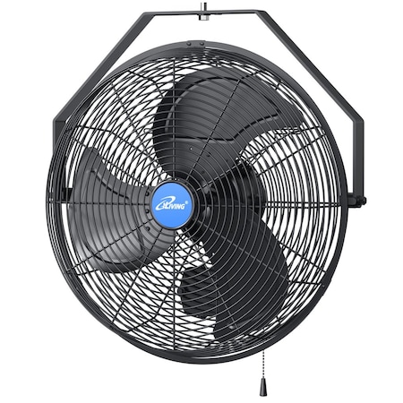 Iliving Black 18 in. Wall Mounted Variable Speed Indoor/Outdoor Weatherproof Fan ILG8E18-15