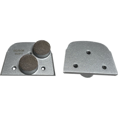 Vantage Product Diamond Grinding Disc for Lavina Grinders, 2 Round Segment, 60/80 Grit, Soft Bond M-LAV-2R6080-S
