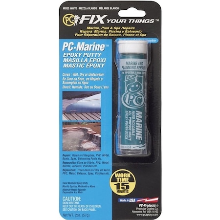 Pc Products PCMARINE 0 Epoxy Putty, Green, Solid, 2 oz Cylinder 25567