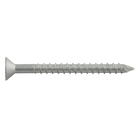 Dewalt Screw Anchor, 7/32 in Dia., Flat, 5 in L, Stainless Steel Zinc Plated, 100 PK DFM4EMF830S