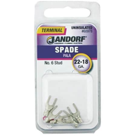 Jandorf Specialty Hardw 60978 Unisulated Spade Terminal 2218 ga., 6 in. Stud 3401924
