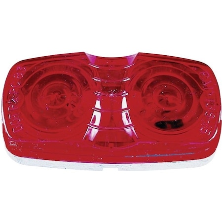 Pm Company Marker Light, 12 V, Incandescent Lamp, Red Lens, Surface Mounting V138R