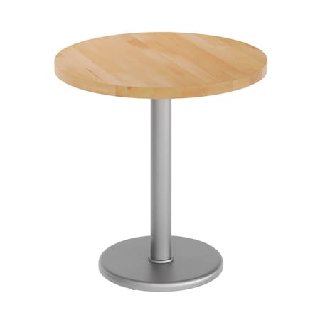 Flash Furniture Bennett 30 in Round Solid Wood Indoor Tabletop in Natural with 18 in Round Dining Height GSF-RD30-NAT-TR18S-GG