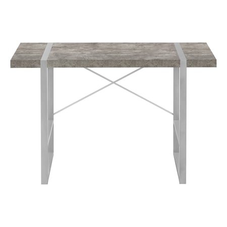 Homeroots 49" Gray and Silver Computer Desk 489869