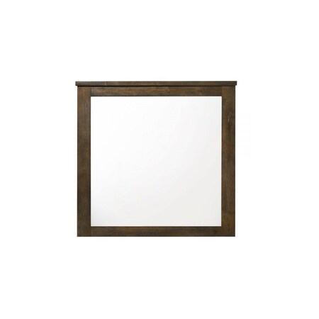 Homeroots 40" Square Wood Framed Mounted Dresser Mirror 486431