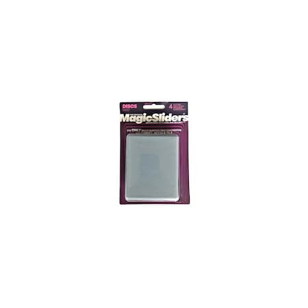 Magic Sliders L P Sliding Disc, Reusable, 4 x 3-In PK of 4 Gray, 4PK 04110