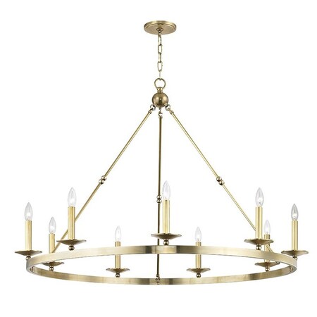 Hudson Valley Lighting Allendale 9 Light Chandelier 46.25 In. Aged Brass 3209-AGB