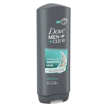 Dove Men+Care Sensitive Skin Body and Face Wash, 18 Fluid Ounce, 4PK 64411116