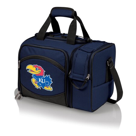 Picnic Time Family Of Brands NCAA Kansas Jayhawks Malibu Cooler Picnic BasketNavy Blue with Black Accents 508-23-915-244-0