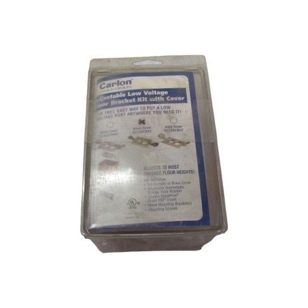 Cl 2.8in x 4.36in x 1.72in, Brass Cover, Non-Metallic, 1-Gang, Adjustable, Floor Box Bracket Kit SC100FBBC