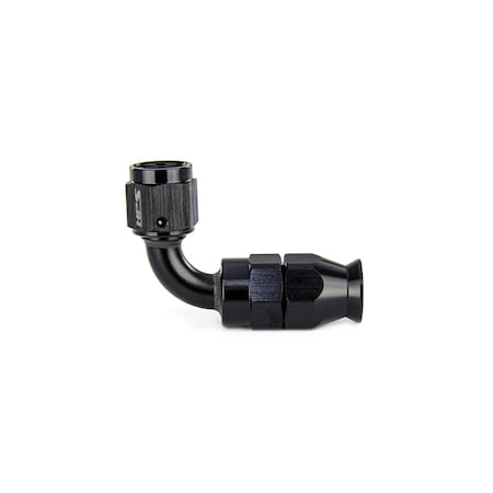 Hps Performance 90 deg. -10 Compression Teflon Hose End to AN Female for Stainless Steel Reinforced PTFE Hose, Black 350-9010