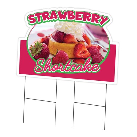 Signmission Strawberry Shortcake Die Cut Yard & Stake plastic coroplast window, 2436-Strawberry C-DC-2436-DS-Strawberry Shortcake19