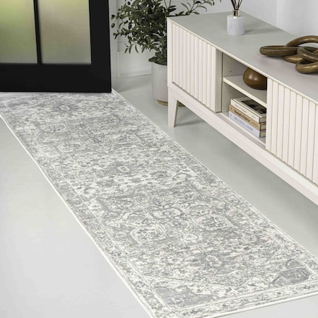 Jonathan Y Modern Persian Vintage Medallion Cream/Light Gray 2 ft. x 8 ft. Runner Rug MDP106E-28