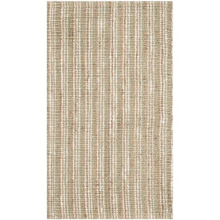 Safavieh Natural Fiber Hand Woven Rectangle RugSage & Natural 3 x 5 ft. NF447S-3