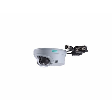 Moxa EN50155, FHD, H.264/MJPEG IP camera, M12 connector, 1 audio input, 24VDC, 2.8mm L VPort 06-2L28M-T