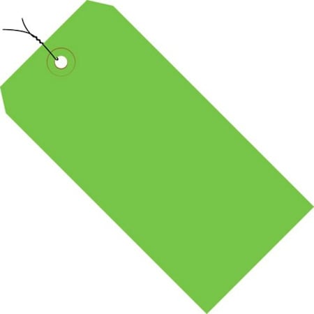 Partners Brand Shipping Tags, Pre-Wired, 13 Pt., 2 3/4" x 1 3/8", Green, PK1000 G11013D