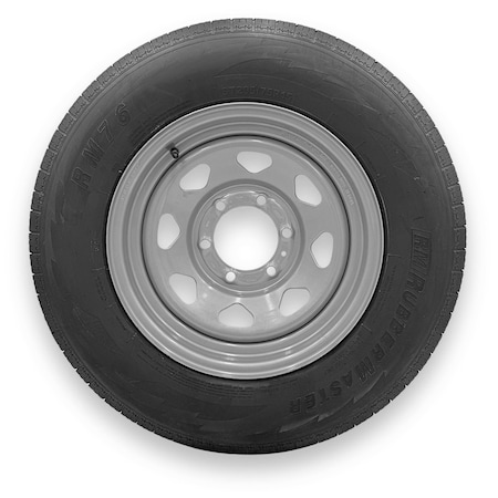 Rubbermaster - Steel Master ST205/75R15 8 Ply 6 On 5.5 Bolt, Silver Wheel Assemblies 599339SIL