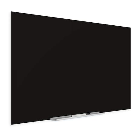 Fab Glass And Mirror Eased Corners - Glass Dry Erase Board - Frameless Glass Board for Wall - Surface Black 48in x72in GBZ48x72-SB630