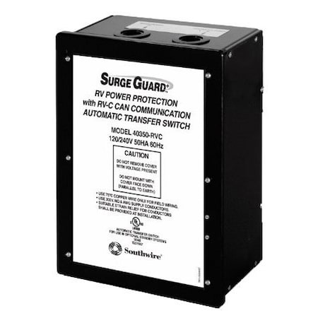Southwire RVC Compatible With Full RV Power Protection, 120/ 240 Volts, 50 Amp, 60 Hz 40350RVC3