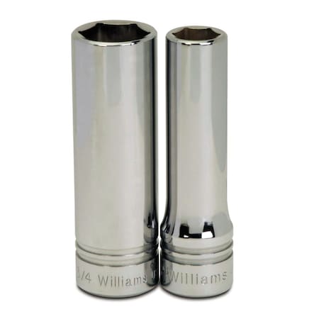 Williams 1/2" Drive, 1-1/16" SAE Socket, 6 Points, Deep 1/2" D, 6 Pt, 1-1/16 JHWSD-634