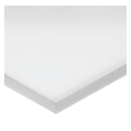 Zoro Select White Rectangle Stock 12 in L x 1 in W x 0.25 in Thick BULK-PS-PTFE-52