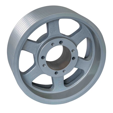 Uxcell Cast Iron V-Belt Sheave - 7/8 Bore 3.35OD Double Groove Pulley For 3L/B Belts