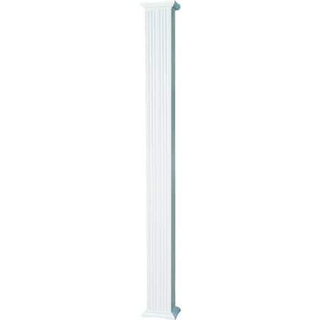 Afco 80608 Column, 8 ft H, Square, Aluminum, White 800AC0608