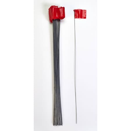 Mutual Industries Wire Marking Flags Red 30in, 1000PK 15901-79-30