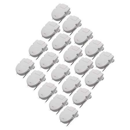 Advantus Wall Clips For Fabric Panels, White, 40 Sheet Capacity, 20PK 75301
