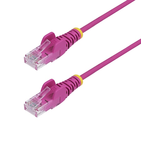 Startech.Com 3ft Pink Slim CAT6 Ethernet Cable, Snagless, 100W PoE, UTP, LSZH, 28AWG Bare Copper Wire, Slim RJ45 N6PAT3PKS