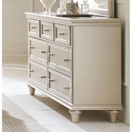 Homelegance Celandine Collection Dresser, Silver - 62.25 x 17 x 35.75 in. 1928-5