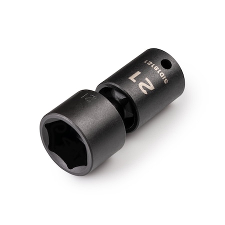 Tekton 3/8 in Drive Impact Universal Joint Socket 21 mm, Metric SID18121