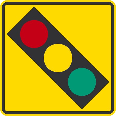 Lyle Traffic Light Ahead (Symbol), 30x30, Diamond Grade, Yellow G-15000-DG_30x30