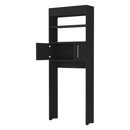 Homeroots 25" Black Wood Freestanding Single Door Bathroom Vanity 488500