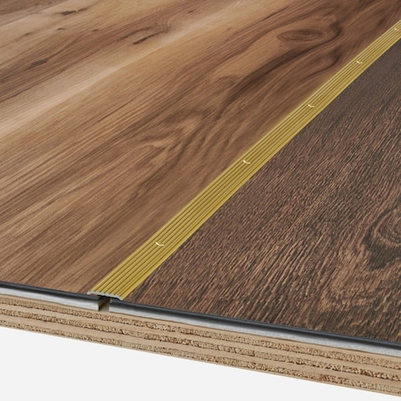 M-D Building Products Building Products 3/4'' x 36'' Satin Brass Aluminum Seam Binder with Screw Nails 79046