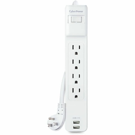 Cyberpower SURGE PROTECTOR - 125 V - CIRCUIT BREAKER - 15A - 4 NEMA 5-15R - WHI P403URC1